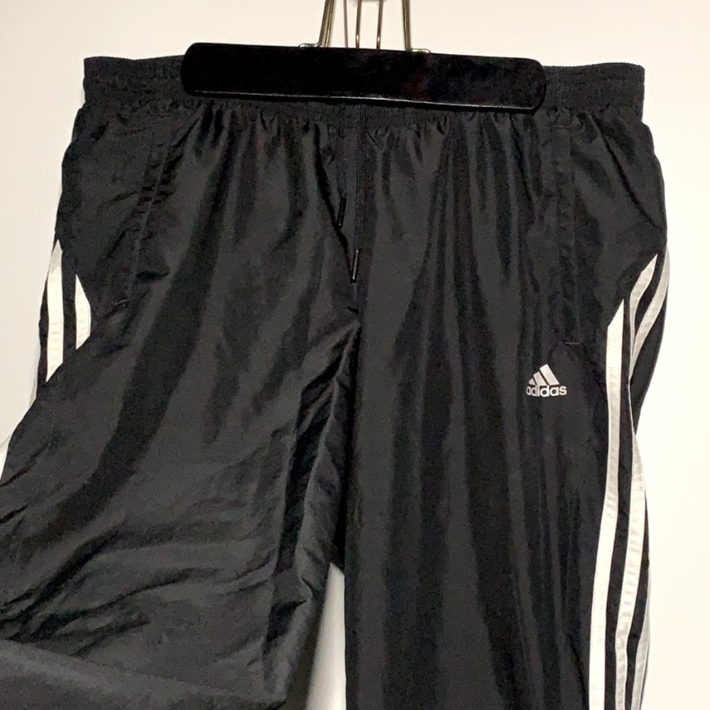 Adidas 3 Stripes Nylon Athletic Pants